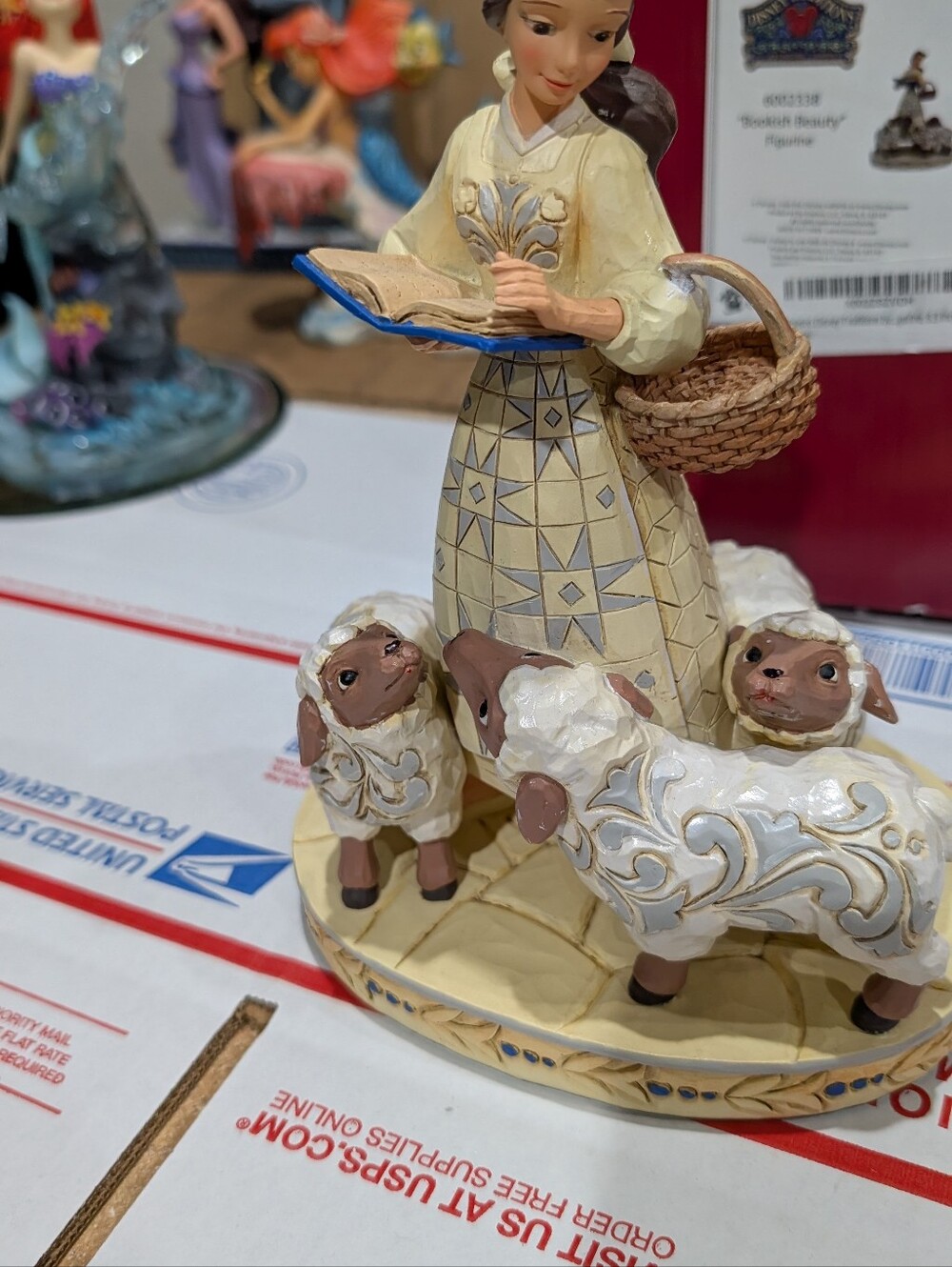 Disney Traditions "Bookish Beauty" Belle White Woodland figurine (Item #6002338)